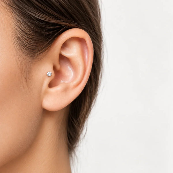 Tragus Piercing Jewellery Complete Guide: Sizes, Styles & Can You Wear Earbuds?