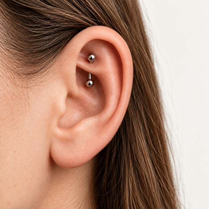 Rook Piercing Jewellery Complete Guide: Curved Barbells, Rings & Sizing