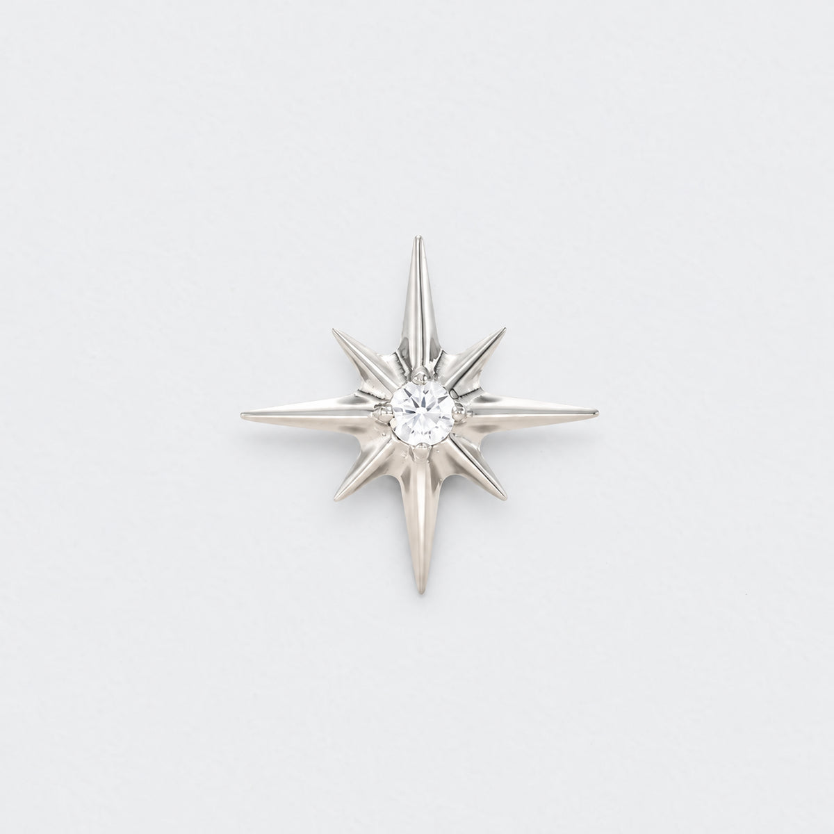 Eternal Star CZ Centre Labret in Silver - Titanium