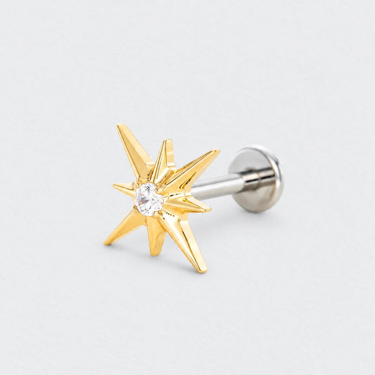 Eternal Star CZ Centre in Gold - Titanium