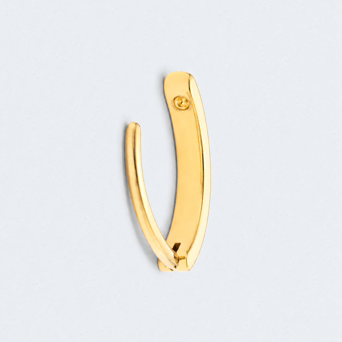 Single Paved CZ Hinged Belly Clicker in Gold - Titanium