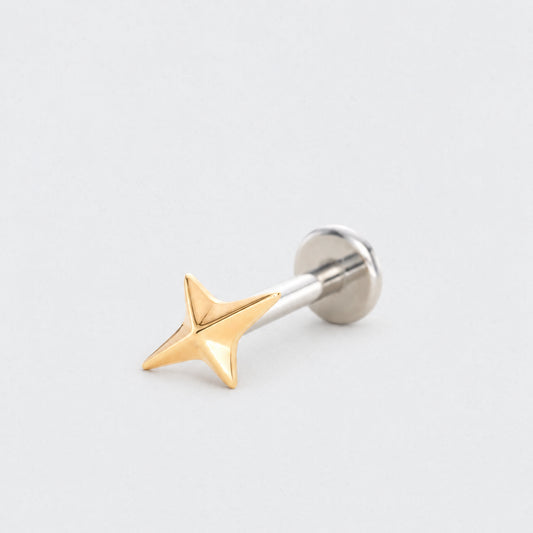 Star Labret in Gold - Titanium