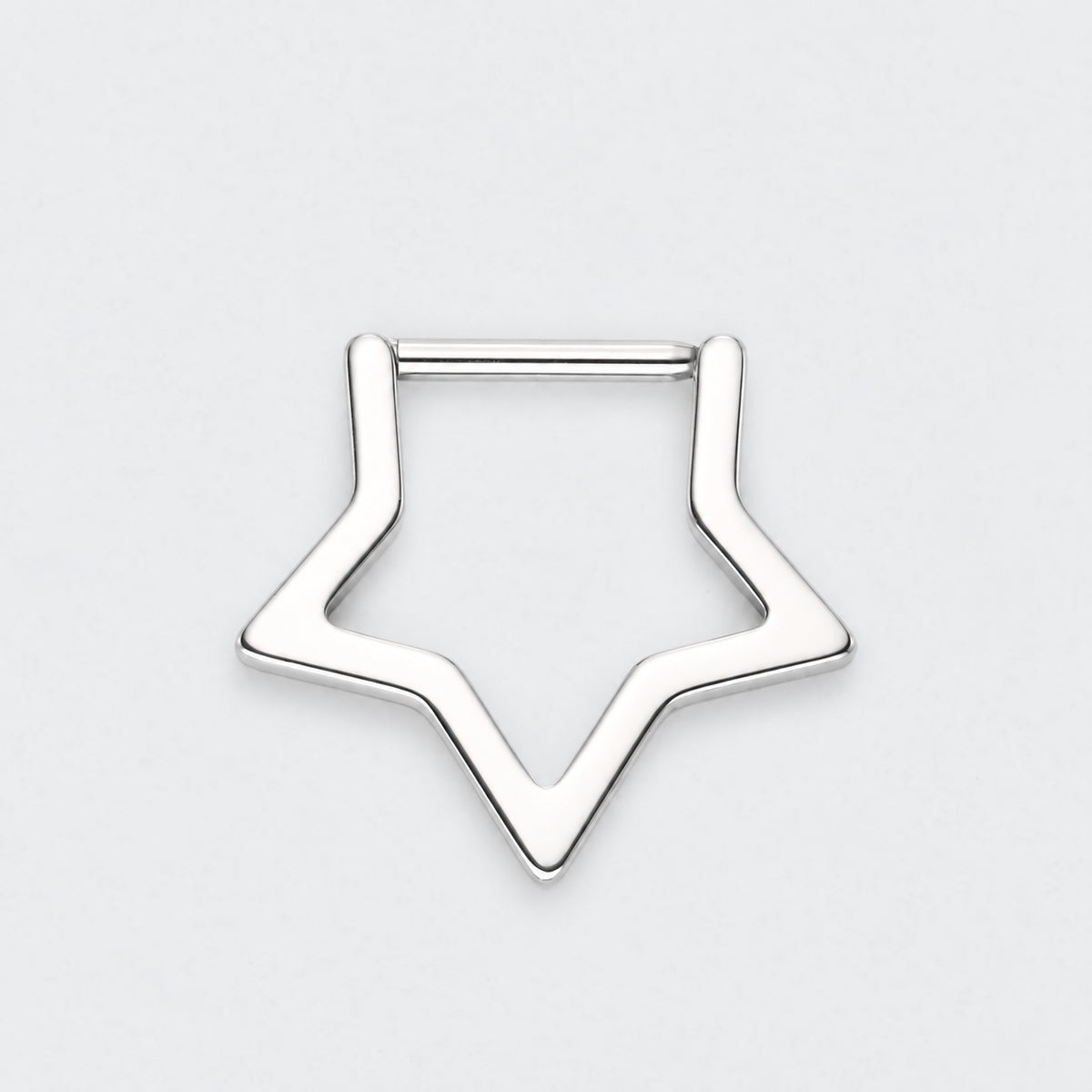 Star Segment Ring in Silver - Titanium