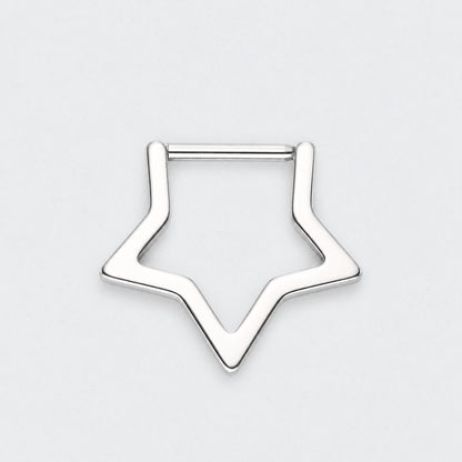 Star Segment Ring in Silver - Titanium