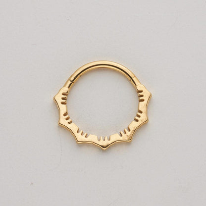 Lotus Flower Hinged Septum Ring 16g (1.2mm) Surgical Steel grade