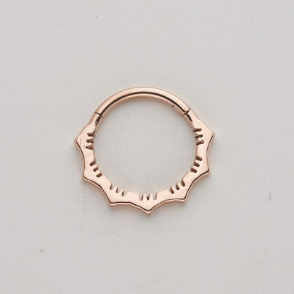Lotus Flower Hinged Septum Ring 16g (1.2mm) Surgical Steel grade