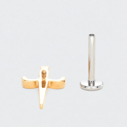 Dagger Labret in Gold - Titanium