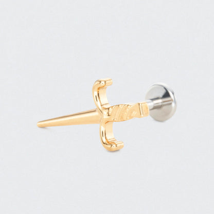 Dagger Labret in Gold - Titanium