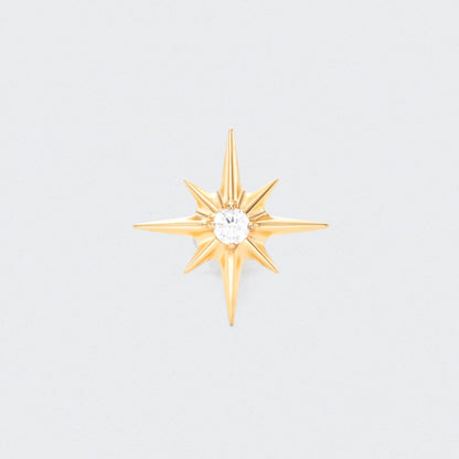 Eternal Star CZ Centre in Gold - Titanium