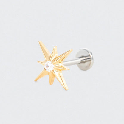 Eternal Star CZ Centre in Gold - Titanium