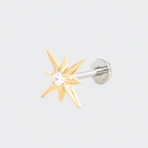 Eternal Star CZ Centre in Gold - Titanium