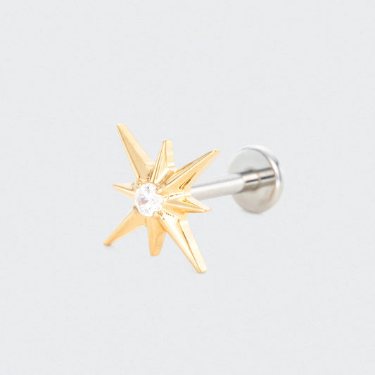 Eternal Star CZ Centre in Gold - Titanium