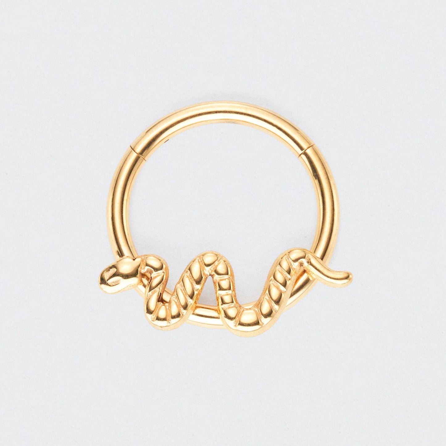 Snake Hinged Segment Ring in Gold - Titanium