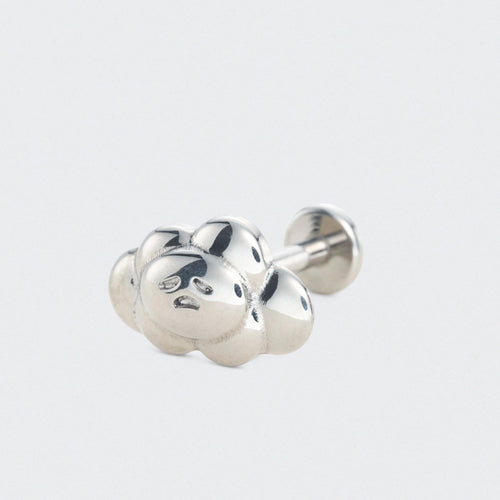 Sad Cloud Labret in Silver - Titanium