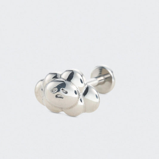 Sad Cloud Labret in Silver - Titanium