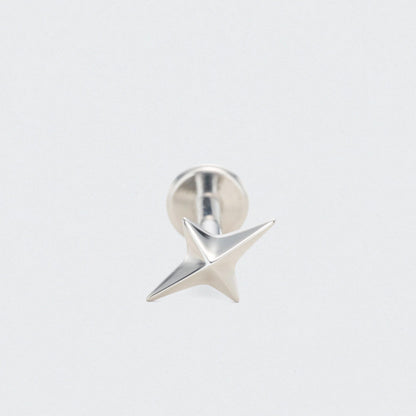 Star Labret in Silver - Titanium