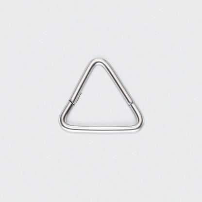 Triangle Shape Hinged Segment Hoop Ring in Silver - Titanium