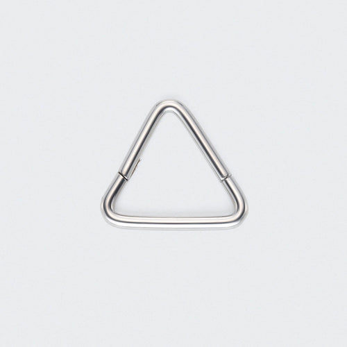 Triangle Shape Hinged Segment Hoop Ring in Silver - Titanium