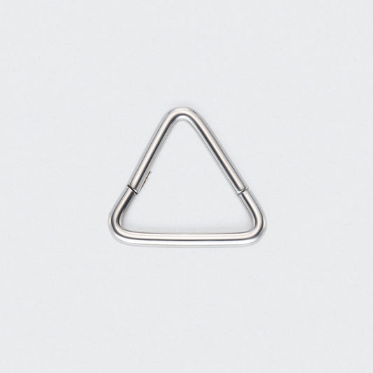 Triangle Shape Hinged Segment Hoop Ring in Silver - Titanium