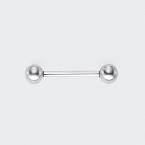 Straight Barbell with Balls in Silver - Titanium