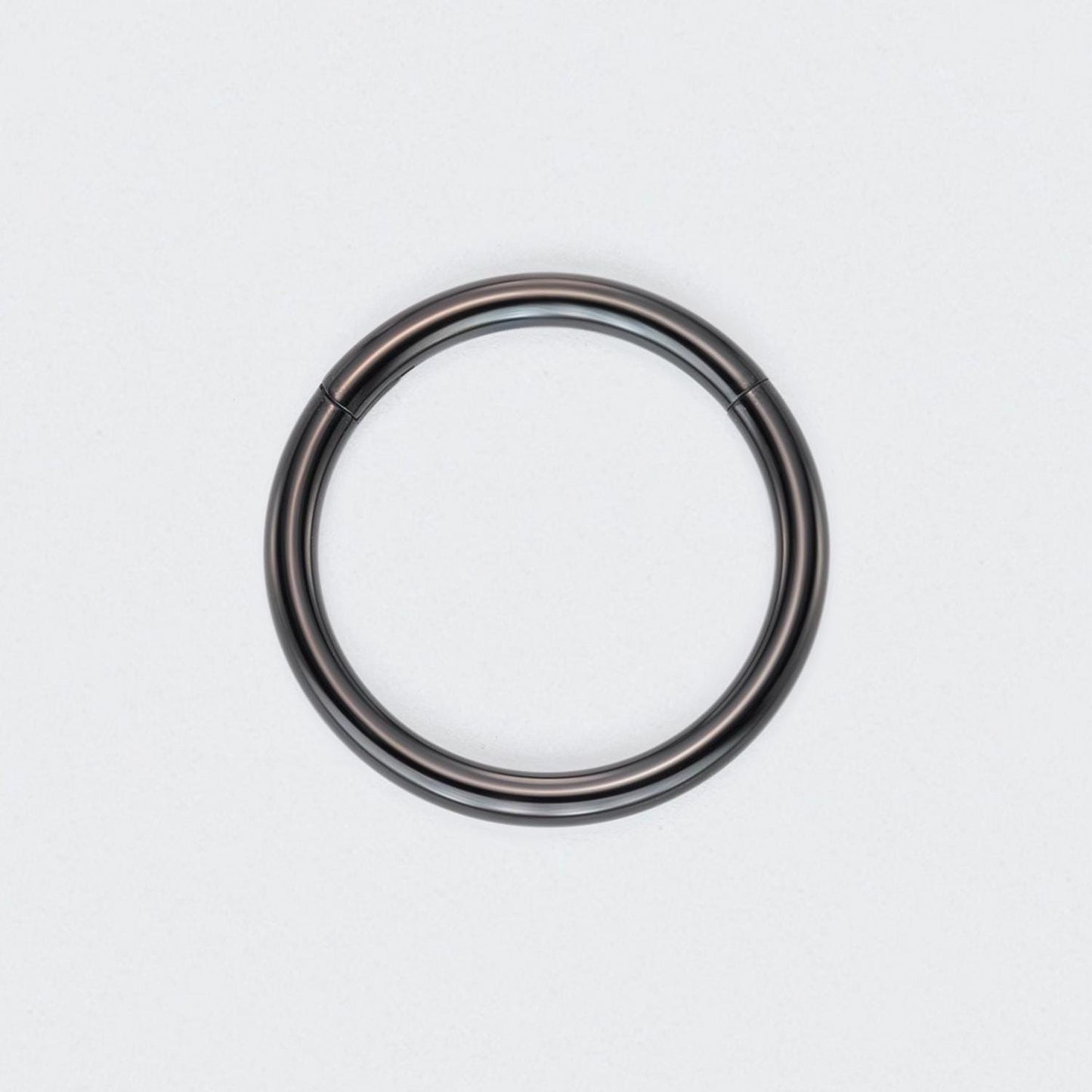 Hinged Segment Clicker Ring in Black - Titanium
