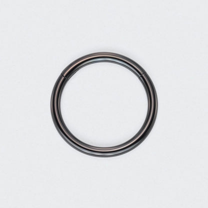 Hinged Segment Clicker Ring in Black - Titanium