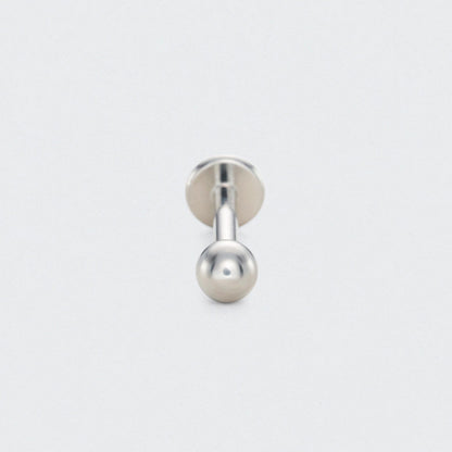 Stud with Ball End in Silver - Titanium