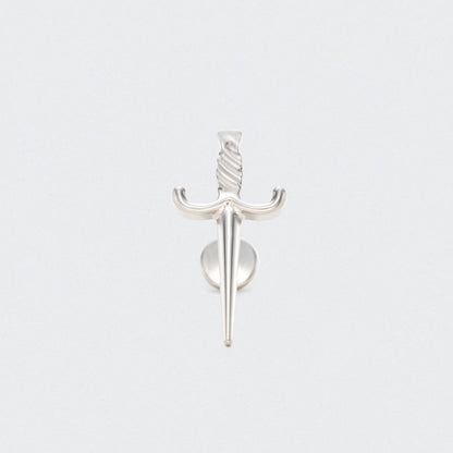 Dagger Labret in Silver - Titanium