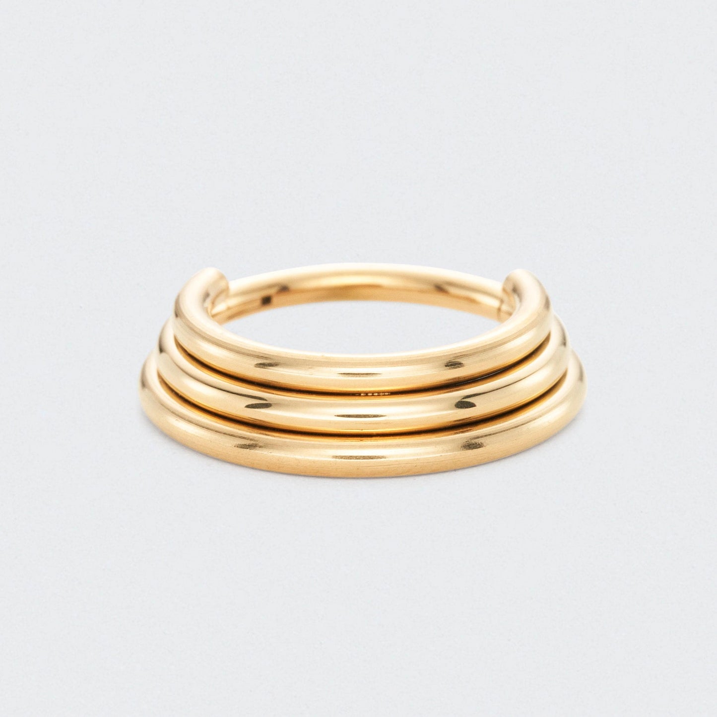 3 Tier Stacked Hinged Segment Clicker in Gold - Titanium