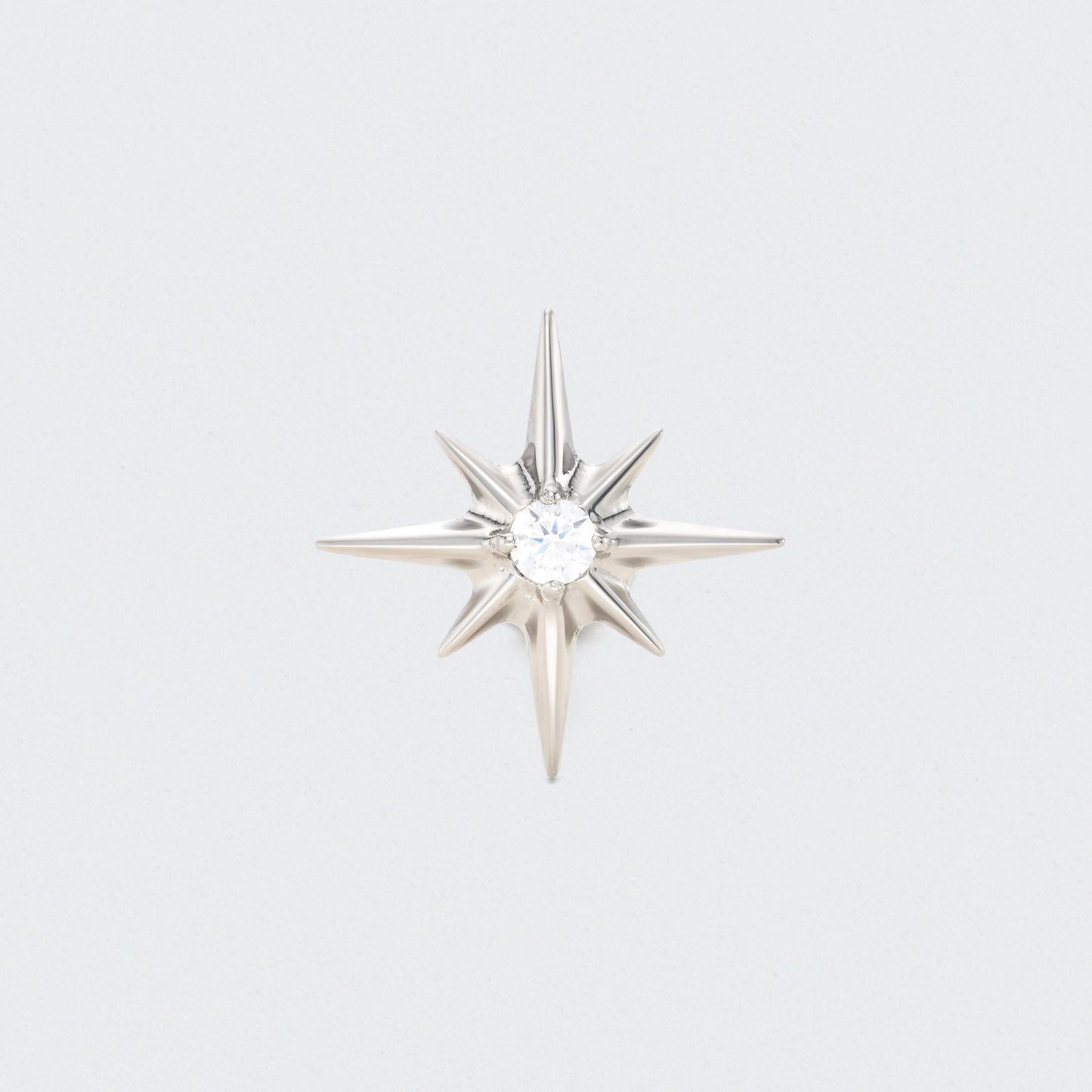 Eternal Star CZ Centre Labret in Silver - Titanium