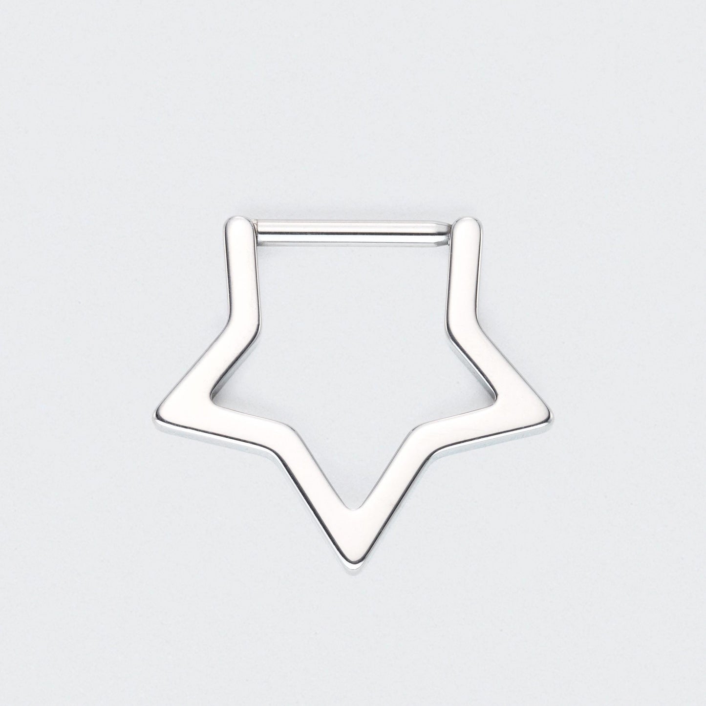 Star Segment Ring in Silver - Titanium