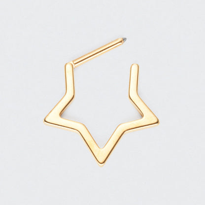 Star Segment Ring in Gold - Titanium