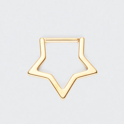Star Segment Ring in Gold - Titanium
