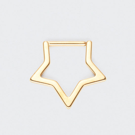 Star Segment Ring in Gold - Titanium