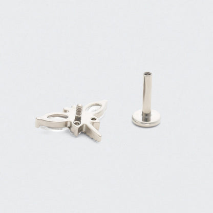 Dragonfly CZ Labret in Silver - Titanium