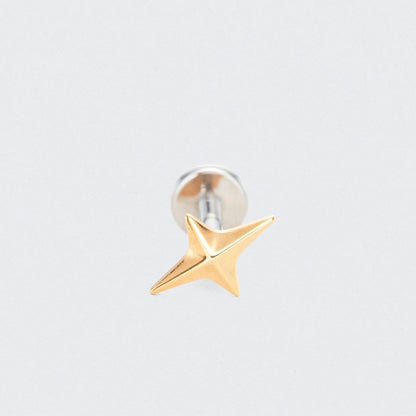 Star Labret in Gold - Titanium