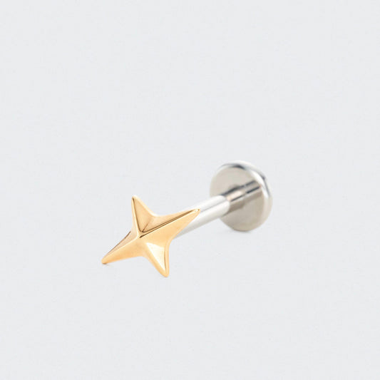 Star Labret in Gold - Titanium