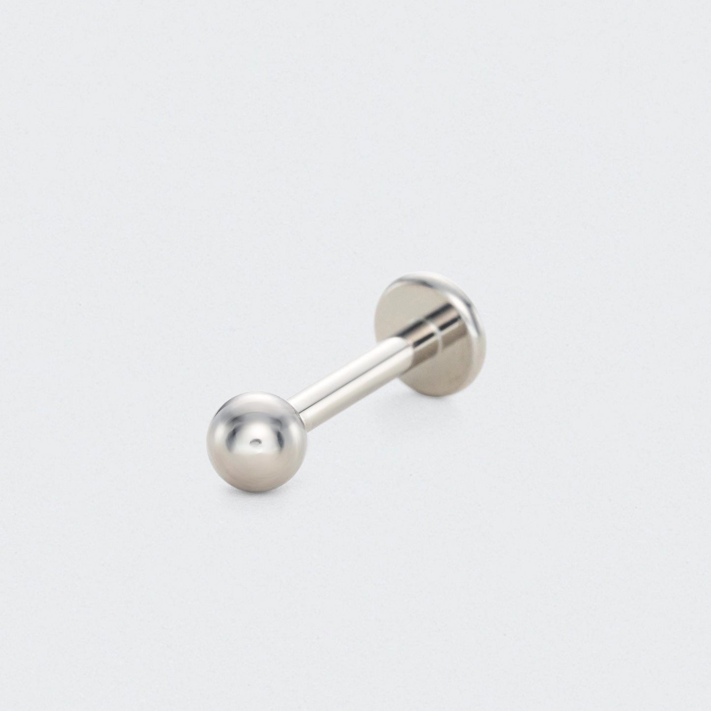 Stud with Ball End in Silver - Titanium
