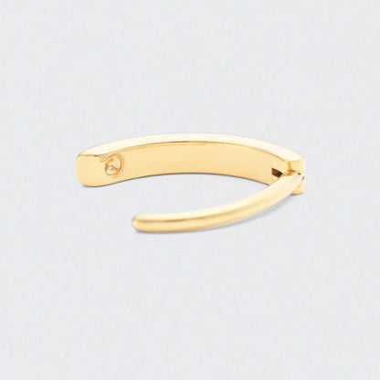 Single Paved CZ Hinged Belly Clicker in Gold - Titanium
