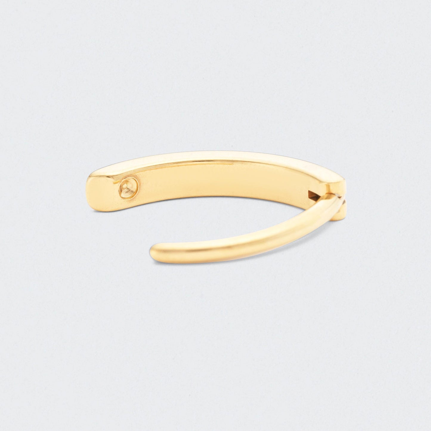 Double Paved CZ Hinged Belly Clicker in Gold - Titanium