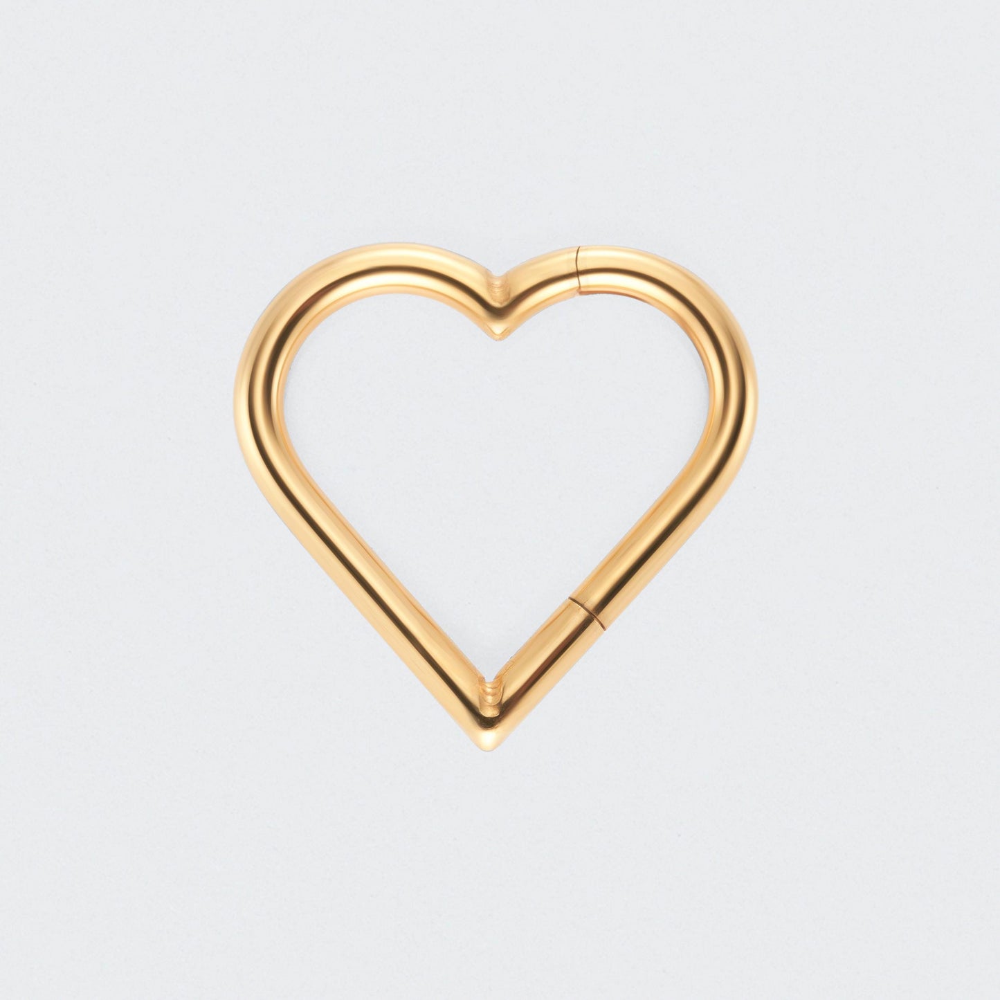 Heart Shaped Segment Clicker Ring in Gold - Titanium