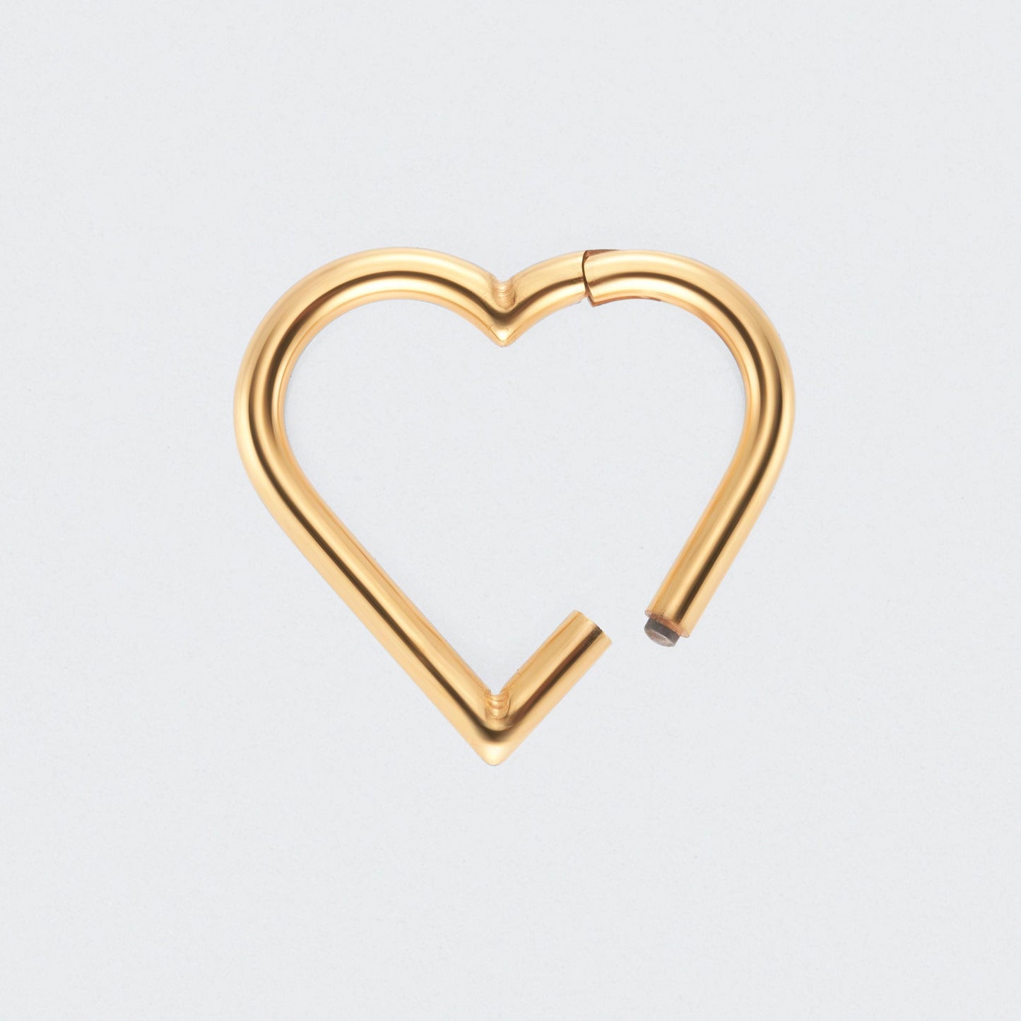 Heart Shaped Segment Clicker Ring in Gold - Titanium