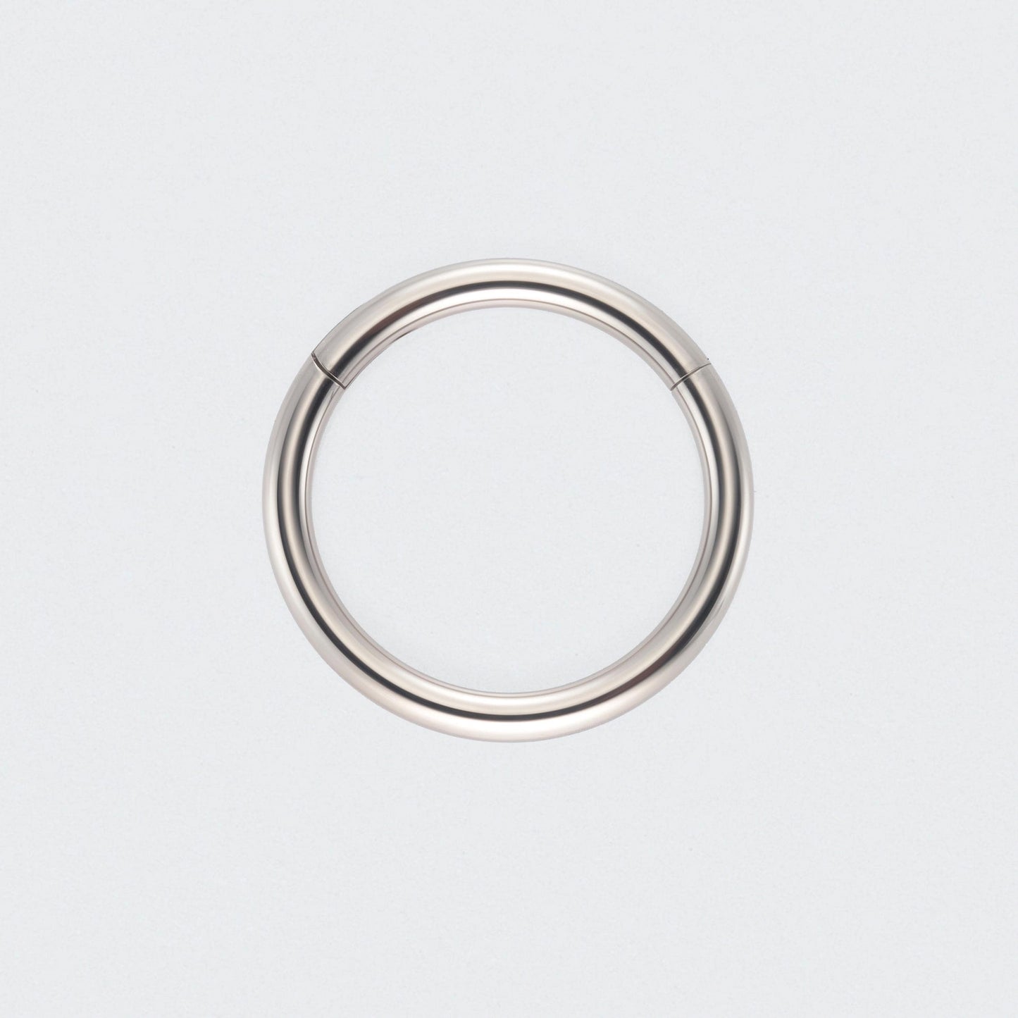 Hinged Segment Clicker Ring in Silver - Titanium
