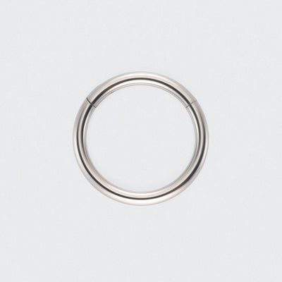 Hinged Segment Clicker Ring in Silver - Titanium