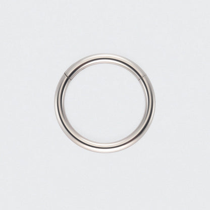 Hinged Segment Clicker Ring in Silver - Titanium
