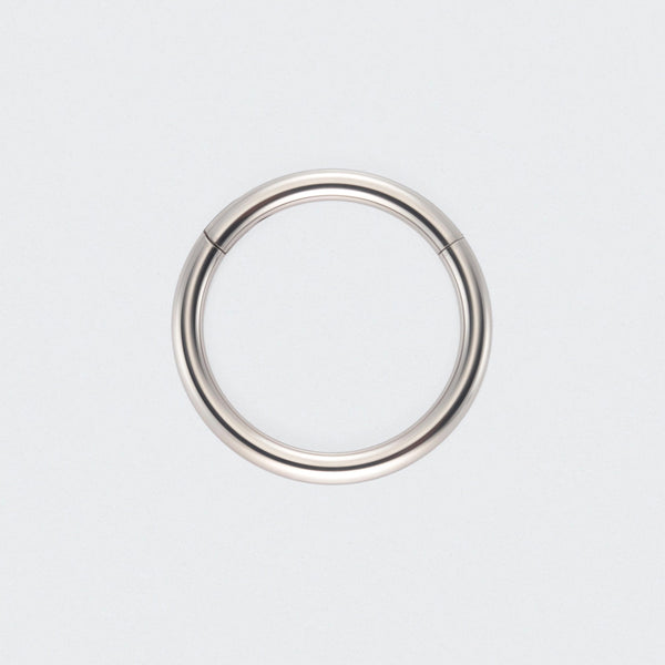 Hinged Segment Clicker Ring in Silver - Titanium