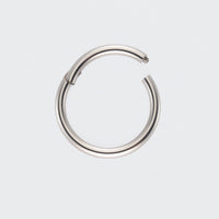 Hinged Segment Clicker Ring in Silver - Titanium