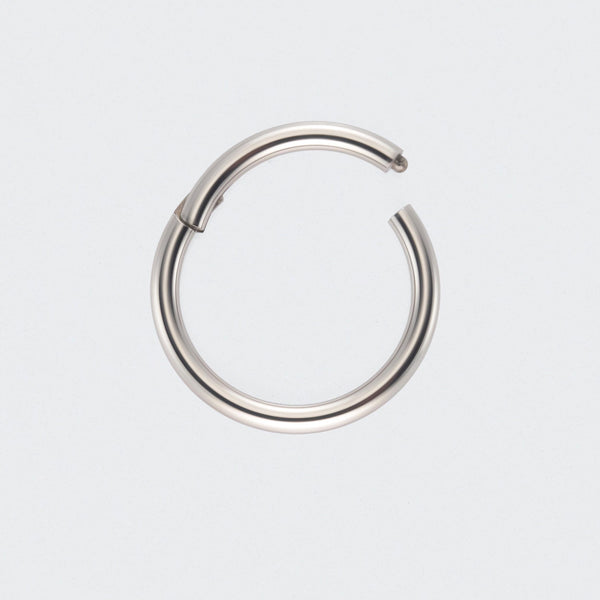 Hinged Segment Clicker Ring in Silver - Titanium