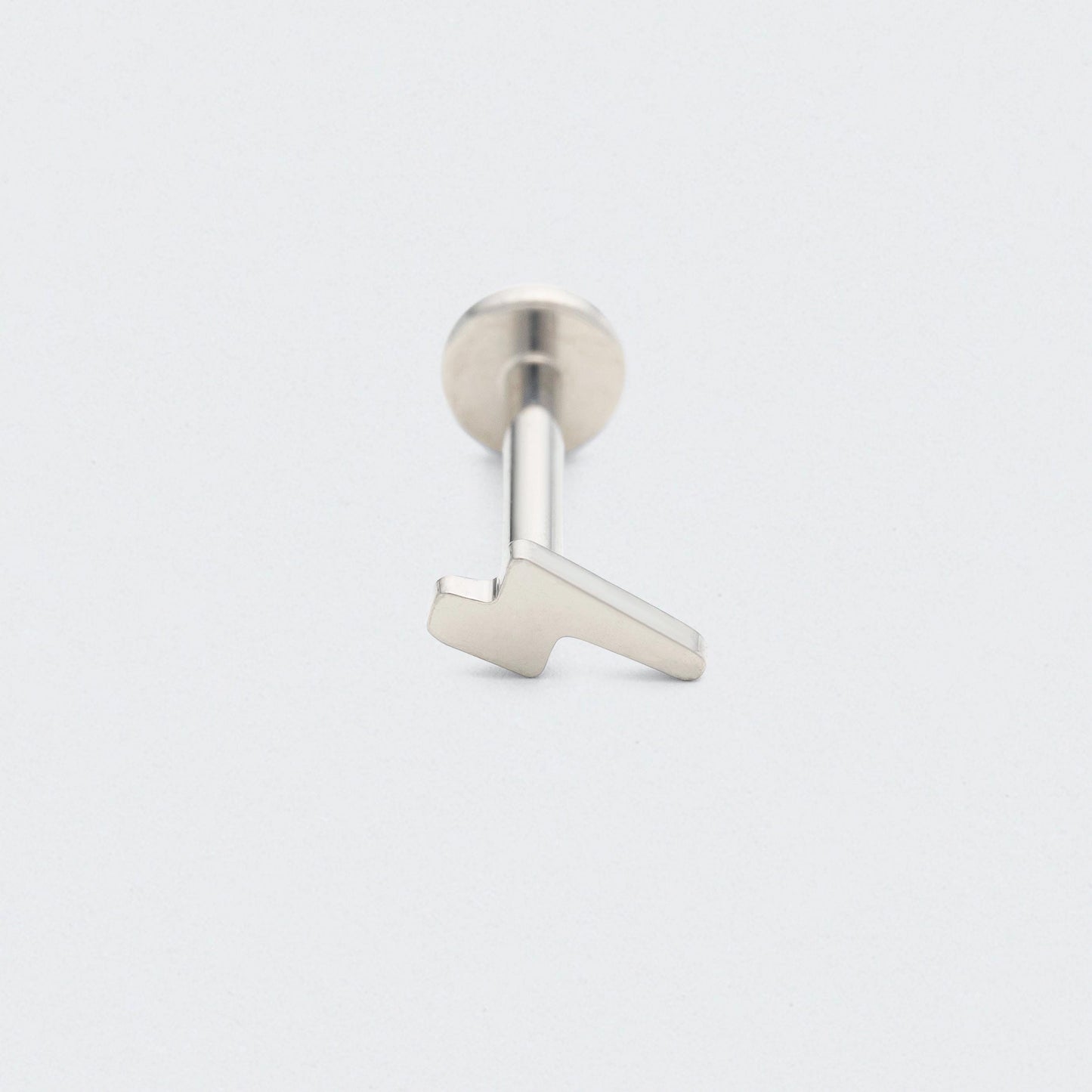 Thunder Threadless Labret in Silver - Titanium