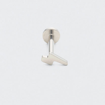 Thunder Threadless Labret in Silver - Titanium